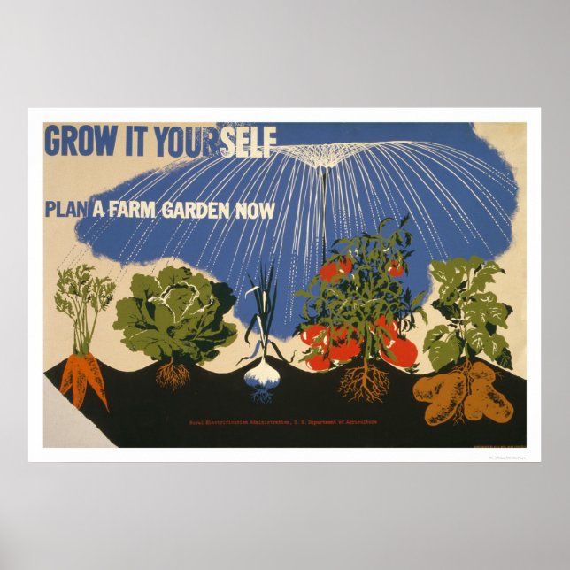 Plan A Farm Garden 1941 WPA Poster (Front)