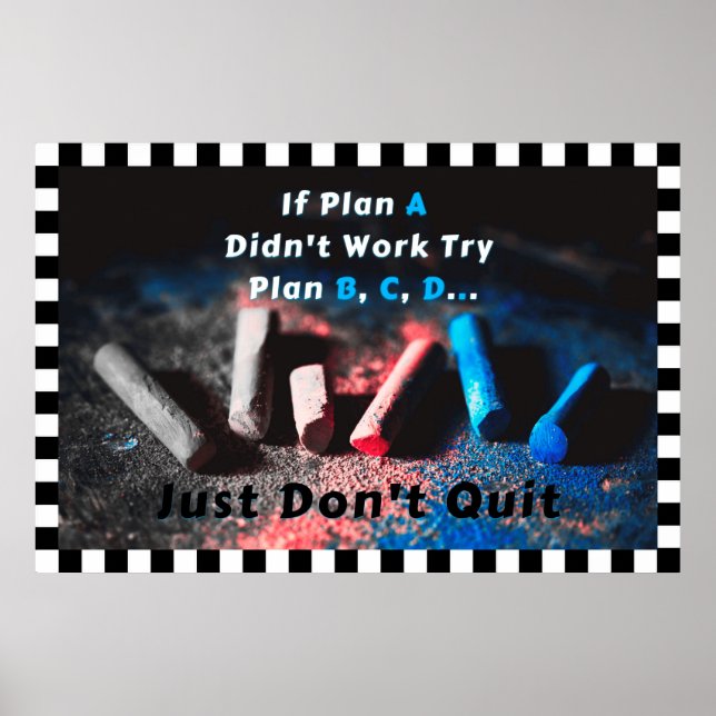 "Plan A" Positive Wall art Poster (Front)