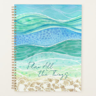 "Plan All the Things" Beach Vibes Watercolor Planner