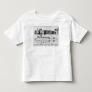 Plan and elevation of Cluny Abbey Toddler T-Shirt