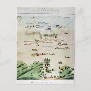 Plan and view of the Battle of Waterloo Postcard