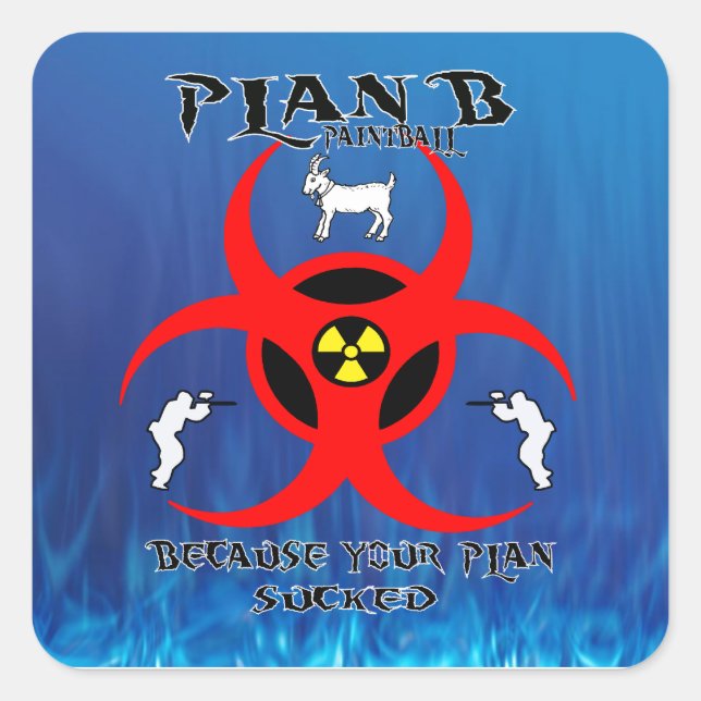 Plan B Paintball Small Logo Sticker (Front)