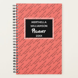 PLAN DILIGENTLY & PROSPER Christian Living Coral Planner