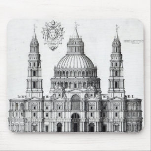 Plan for St. Peter's, Rome, 1539 Mouse Pad