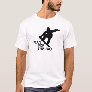 Plan For The Day Snowboarding Funny Snowboard Man T-Shirt