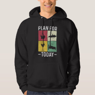 Plan for Today vintage Boating Docking Design Hoodie