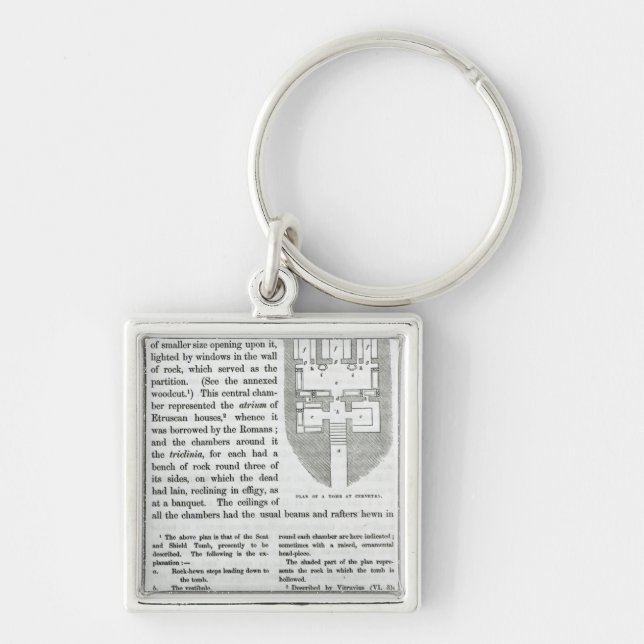 Plan of a Tomb at Cervetri Key Ring (Front)