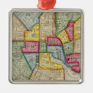 Plan Of Baltimore Metal Ornament