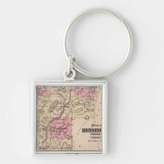 Plan of Bennington County, Vermont Key Ring (Front)