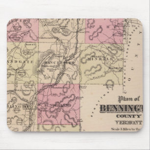 Plan of Bennington County, Vermont Mouse Pad