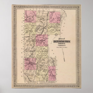 Plan of Bennington County, Vermont Poster