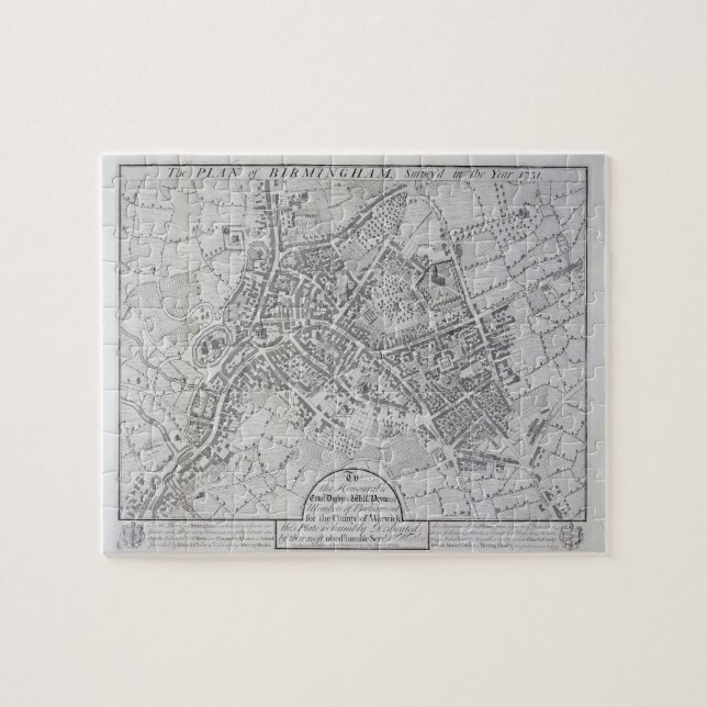 Plan of Birmingham, 1731, published 1789 (engravin Jigsaw Puzzle (Horizontal)