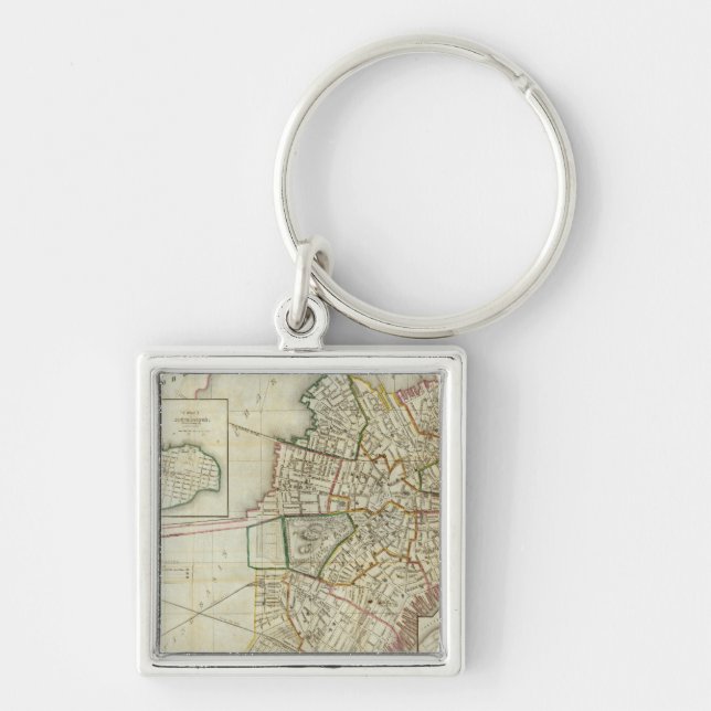 Plan of Boston and Charleston Key Ring (Front)