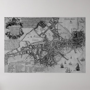 Plan of Boston, New England, 1739 Poster