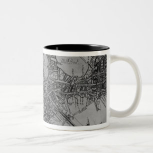 Plan of Boston, New England, 1739 Two-Tone Coffee Mug
