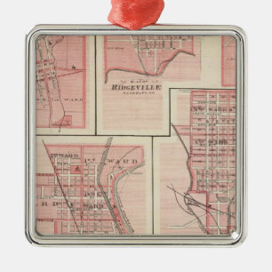Plan of Cambridge City, Wayne Co with Newport Metal Ornament