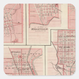Plan of Cambridge City, Wayne Co with Newport Square Sticker