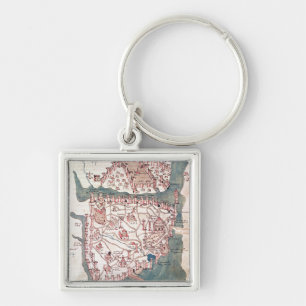 Plan of Constantinople Key Ring