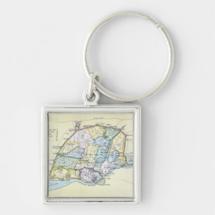 Plan of Delhi 1857-58, engraved by Guyot & Key Ring