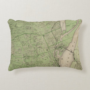 Plan of Dubuque, Dubuque County, State of Iowa Decorative Cushion