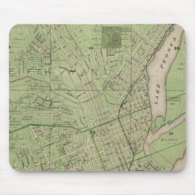 Plan of Dubuque, Dubuque County, State of Iowa Mouse Pad (Front)