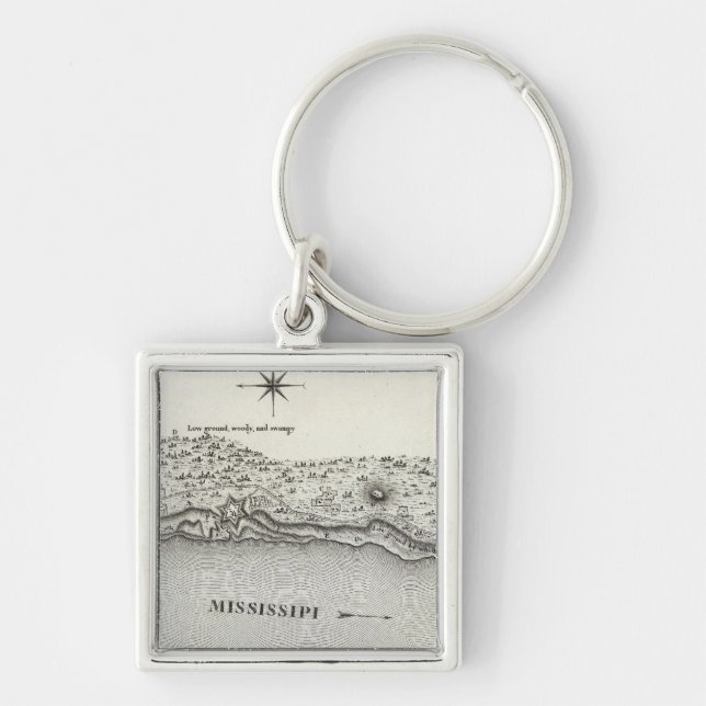 Plan Of Fort Baton Rouge Key Ring (Front)