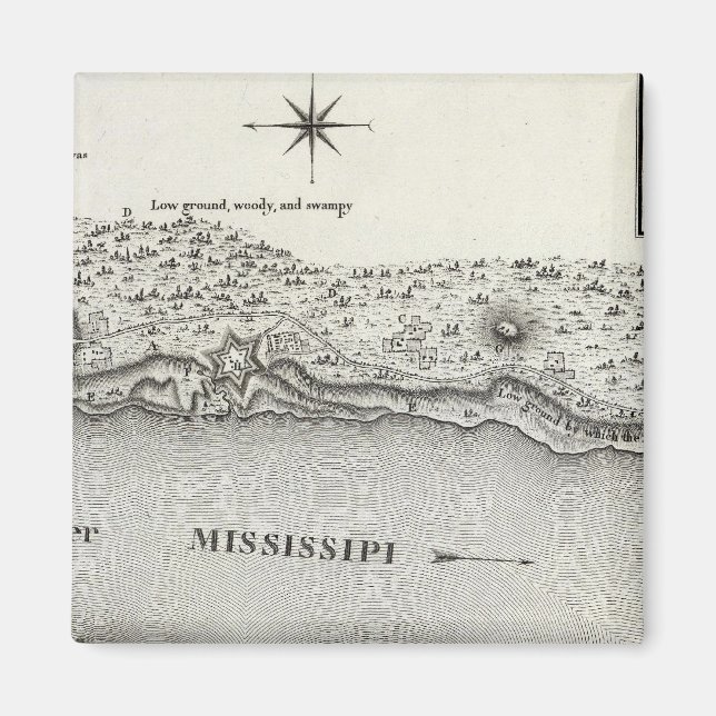 Plan Of Fort Baton Rouge Magnet (Front)