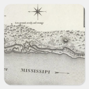 Plan Of Fort Baton Rouge Square Sticker