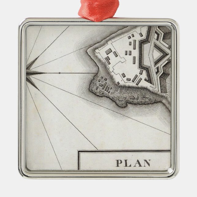 Plan of Fort Niagara Metal Tree Decoration (Front)