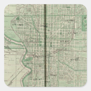 Plan of Indianapolis Square Sticker