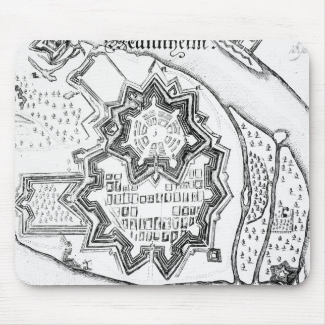 Plan of Mannheim, Germany 1690 Mouse Pad (Front)