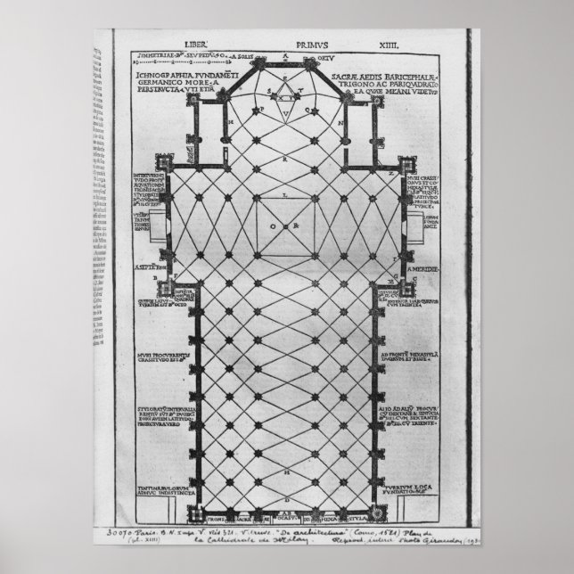 Plan of Milan Cathedral Poster (Front)