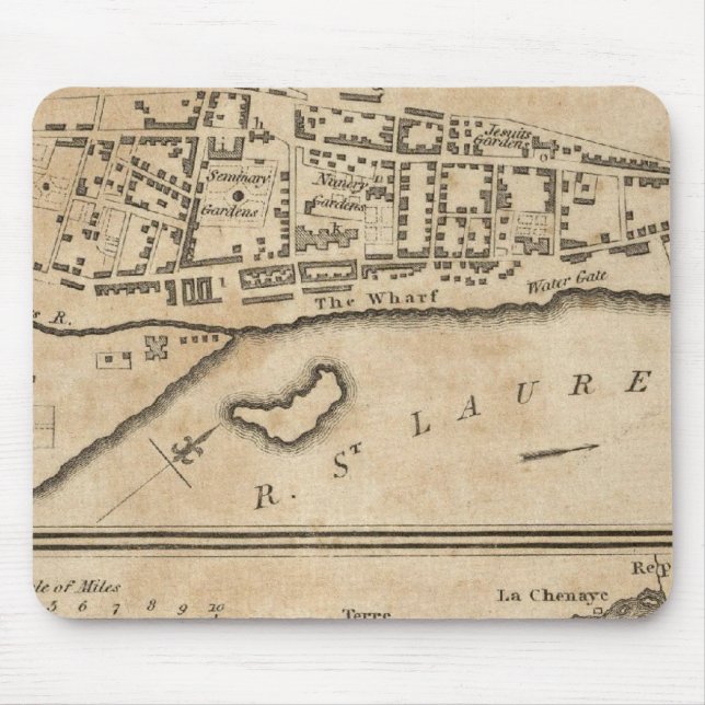 Plan of Montreal, with a Map of the Islands Mouse Pad (Front)