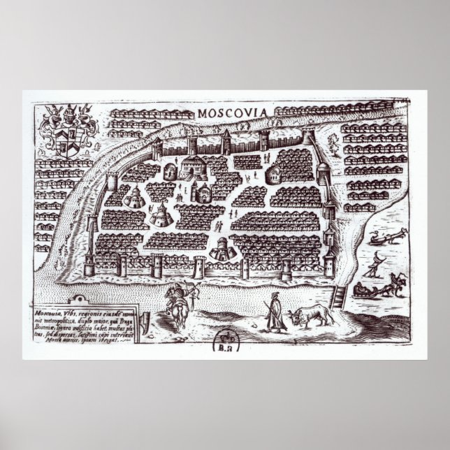 Plan of Moscow, 1628 Poster (Front)