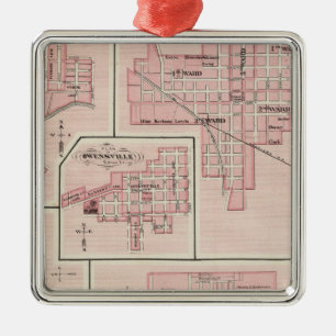 Plan of Mount Vernon, Posey County with Patoka Metal Tree Decoration