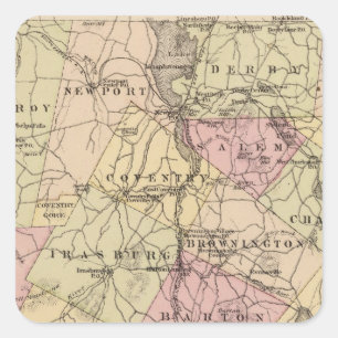 Plan of Orleans Company in Vermont Square Sticker