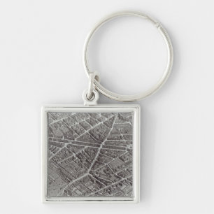 Plan of Paris, known as the 'Plan de Turgot' Key Ring