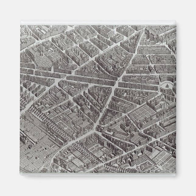 Plan of Paris, known as the 'Plan de Turgot' Magnet (Front)