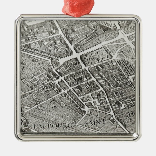 Plan of Paris, known as the 'Plan de Turgot' Metal Ornament (Front)