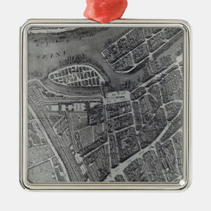 Plan of Paris, known as the 'Plan de Turgot' Metal Ornament