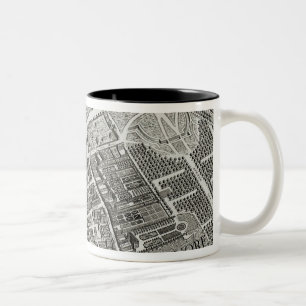 Plan of Paris, known as the 'Plan de Turgot' Two-Tone Coffee Mug