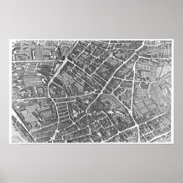 Plan of Paris Poster (Front)