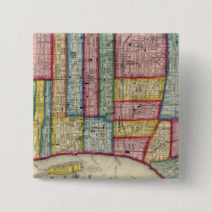 Plan Of Philadelphia 15 Cm Square Badge