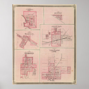 Plan of Portland, Jay Co, Ind with Camden Poster