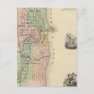 Plan of Racine, county seat of Racine Co Postcard
