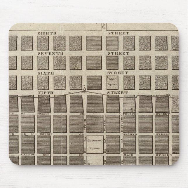Plan of St. Louis, Missouri Mouse Pad (Front)