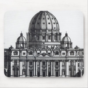 Plan of St. Peter's, Rome, engraved by Mouse Pad