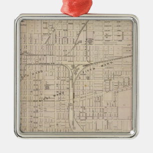 Plan of Terre Haute, Vigo Co Metal Ornament