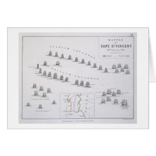 Plan of the Battle of Cape St. Vincent, 14th Febru