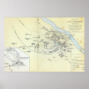 Plan of the Battle of Cawnpoor Poster